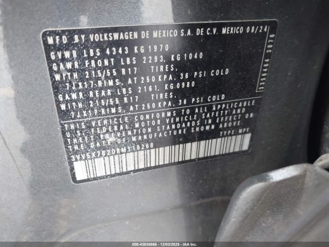 2024 VOLKSWAGEN TAOS 3VV5X7B20RM116268 Photo 8