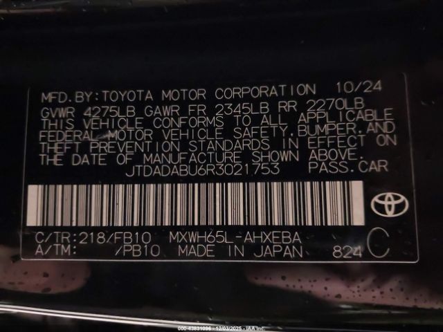 2024 TOYOTA PRIUS JTDADABU6R3021753 Photo 8