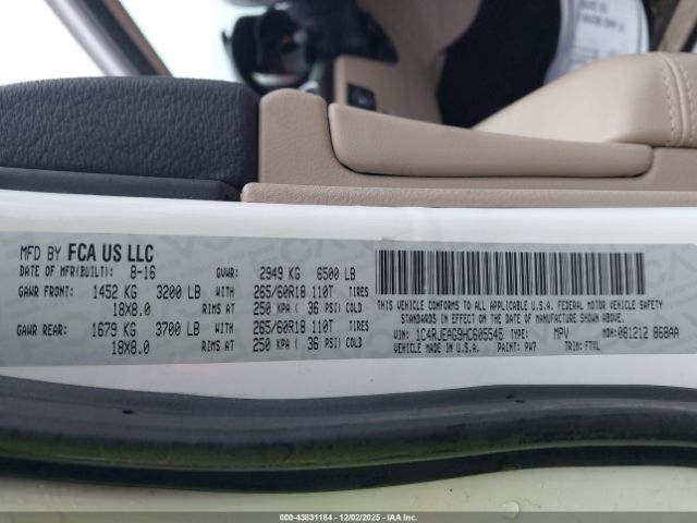 2017 JEEP GRAND CHEROKEE 1C4RJEAG9HC605545 Photo 8