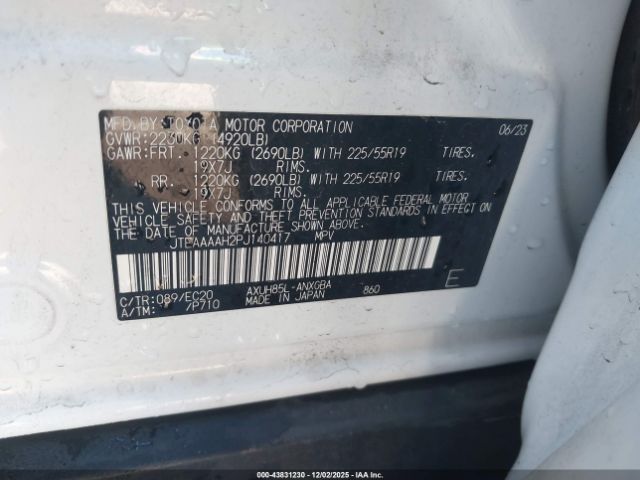 2023 TOYOTA VENZA JTEAAAAH2PJ140417 Photo 8