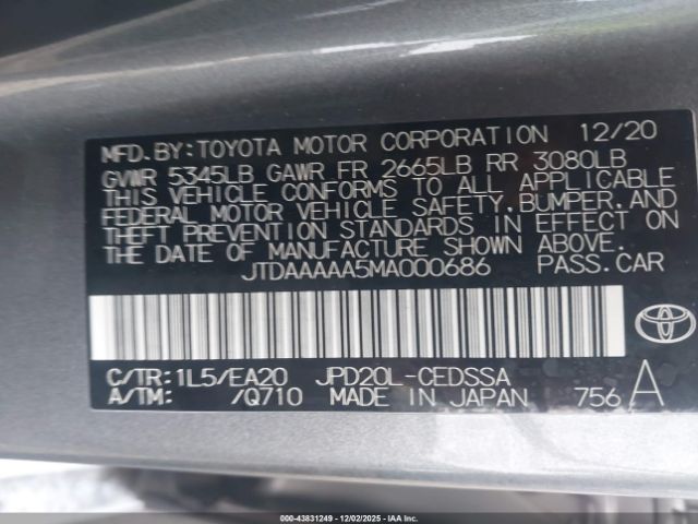 2021 TOYOTA MIRAI JTDAAAAA5MA000686 Photo 8
