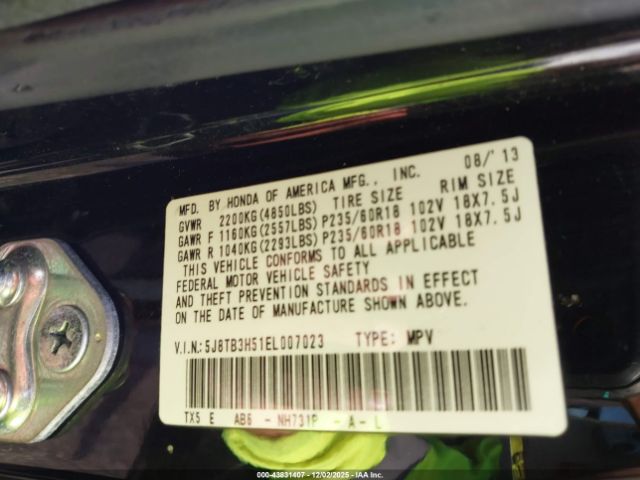 2014 ACURA RDX 5J8TB3H51EL007023 Photo 8