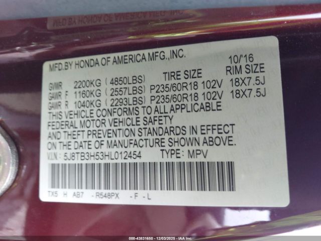 2017 ACURA RDX 5J8TB3H53HL012454 Photo 8