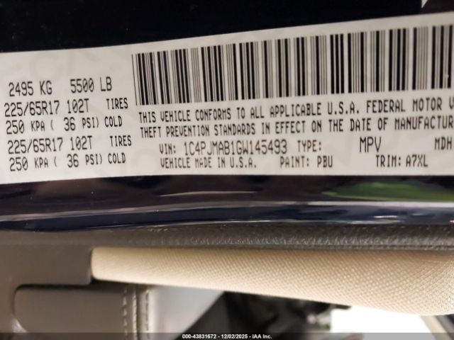 2016 JEEP CHEROKEE 1C4PJMAB1GW145493 Photo 8