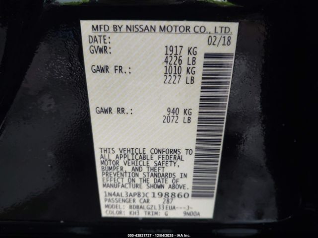 2018 NISSAN ALTIMA 1N4AL3AP8JC198860 Photo 8