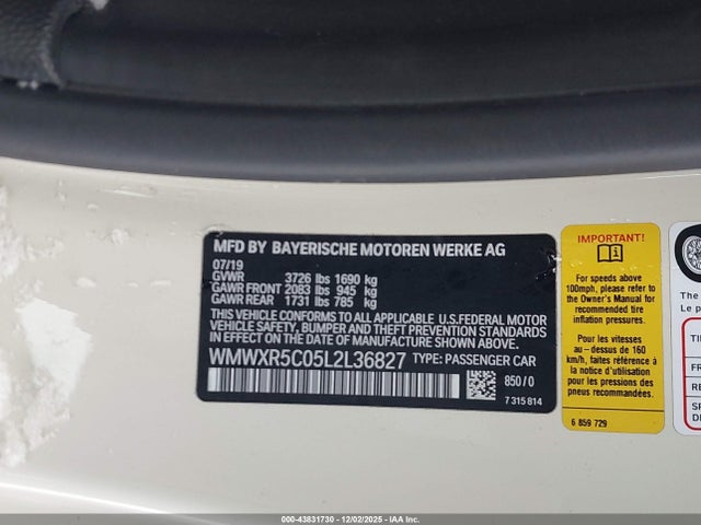 2020 MINI HARDTOP WMWXR5C05L2L36827 Photo 8