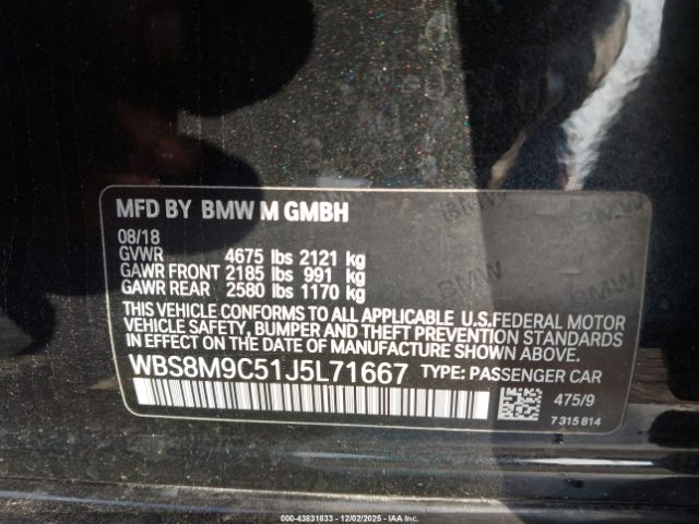 2018 BMW M3 WBS8M9C51J5L71667 Photo 8