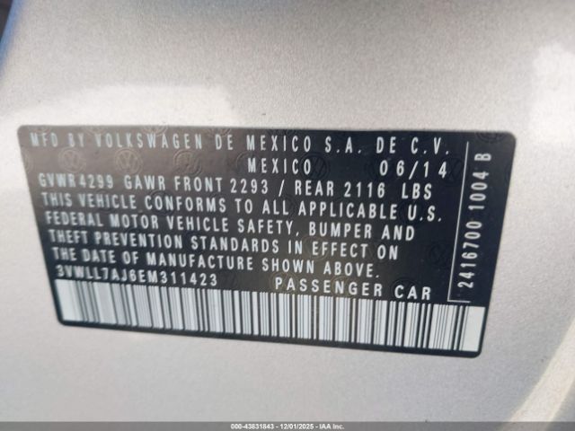 2014 VOLKSWAGEN JETTA 3VWLL7AJ6EM311423 Photo 8