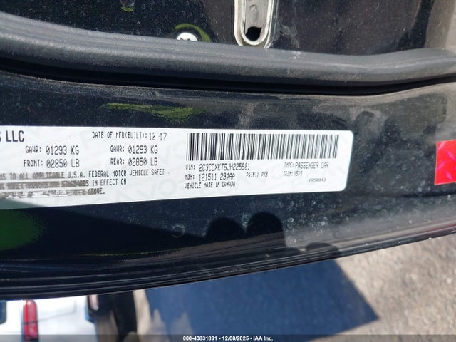 2C3CDXKT6JH225901 Dodge Charger Police Awd