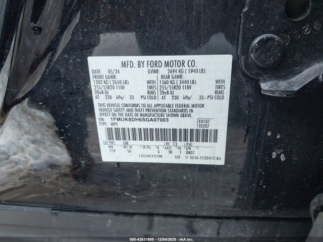 2025 FORD EXPLORER 1FMUK8DH6SGA07003 Photo 8