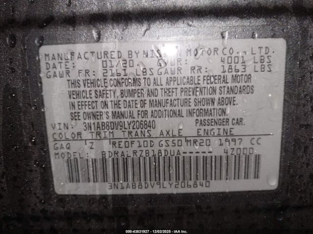 2020 NISSAN SENTRA 3N1AB8DV9LY206840 Photo 8