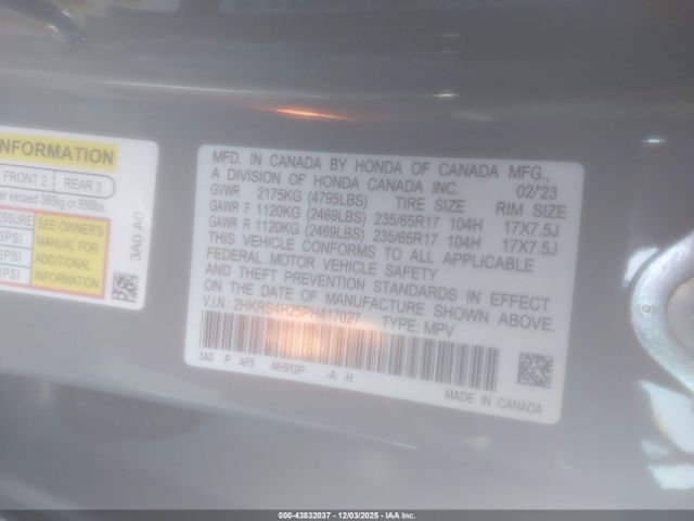 2023 HONDA CR-V 2HKRS4H25PH417027 Photo 8