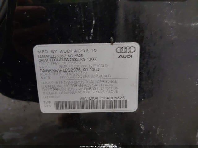 2011 AUDI Q5 WA1DKAFP5BA006826 Photo 8