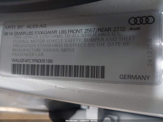 2015 AUDI A6 WAUGFAFC1FN005186 Photo 8