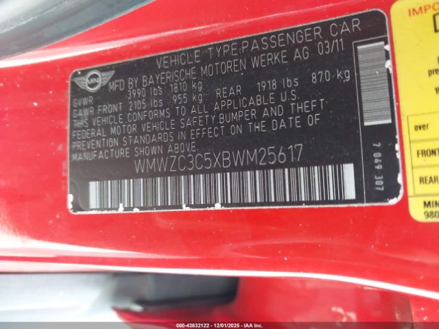 2011 MINI COOPER S COUNTRYMAN WMWZC3C5XBWM25617 Photo 8