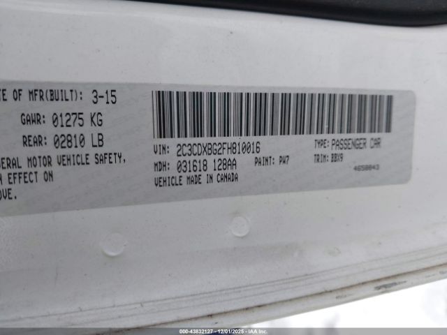 2015 DODGE CHARGER 2C3CDXBG2FH810016 Photo 8