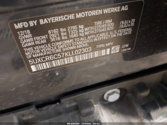 2019 BMW X5 5UXCR6C57KLL02303 Photo 8