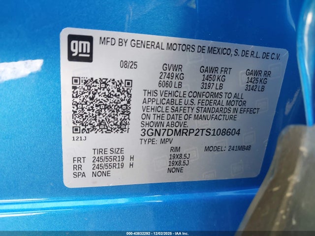 Chevrolet Equinox Ev Lt 1 2026 3GN7DMRP2TS108604 Image 9