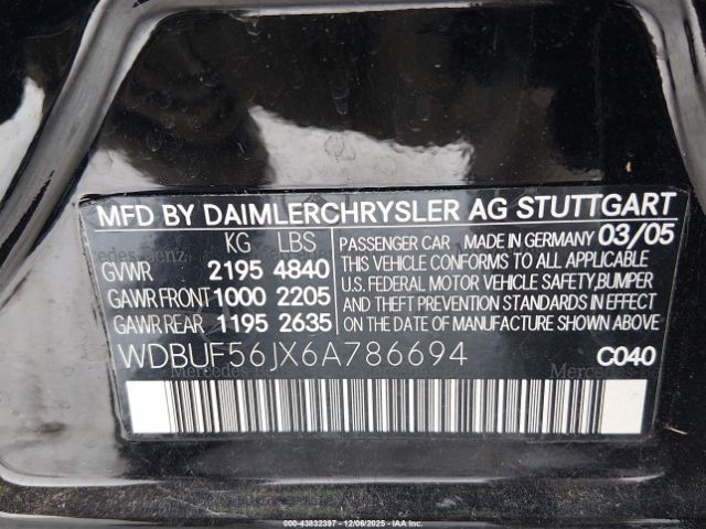 2006 MERCEDES-BENZ E 350 WDBUF56JX6A786694 Photo 8