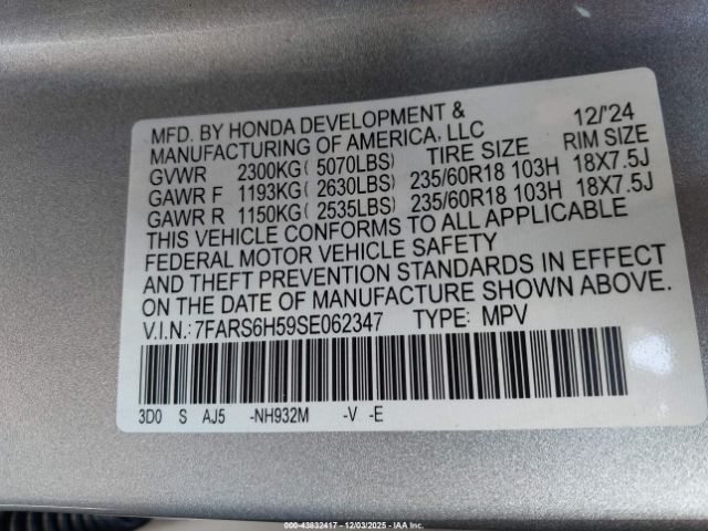 2025 HONDA CR-V HYBRID 7FARS6H59SE062347 Photo 8