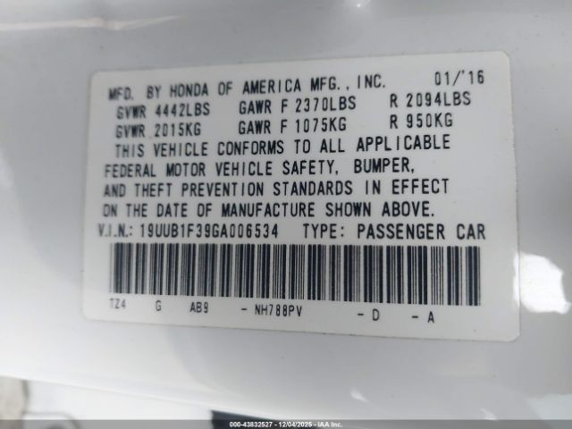 2016 ACURA TLX 19UUB1F39GA006534 Photo 8