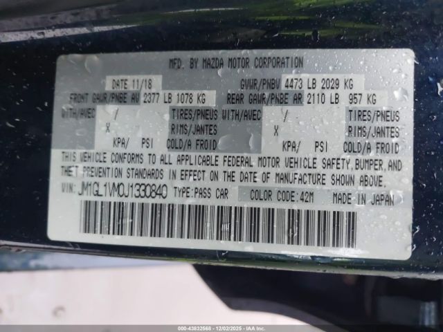 2018 MAZDA MAZDA6 JM1GL1VM0J1330840 Photo 8