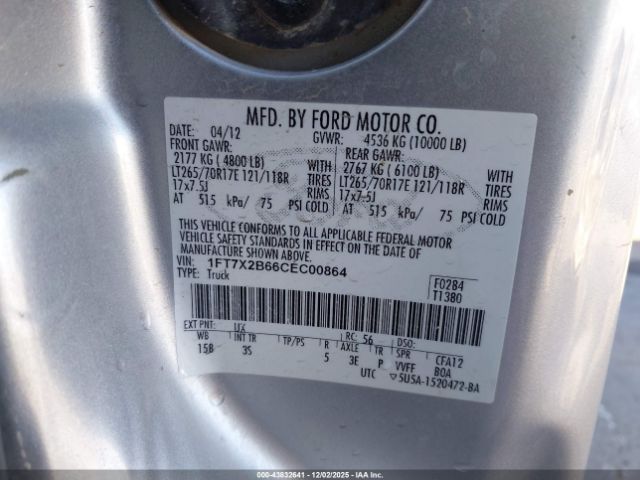 2012 FORD F-250 1FT7X2B66CEC00864 Photo 8