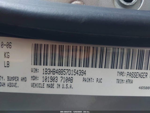 2007 DODGE CALIBER 1B3HB48B57D154394 Photo 8