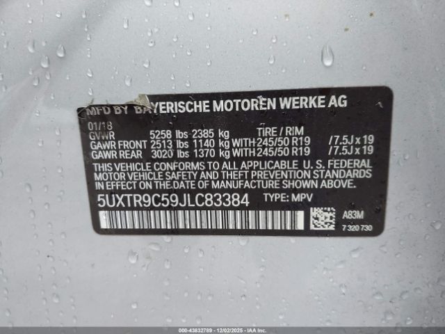 2018 BMW X3 5UXTR9C59JLC83384 Photo 8