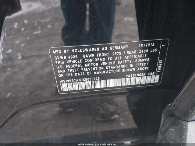 2019 VOLKSWAGEN ARTEON WVWBR7AN7KE000925 Photo 8