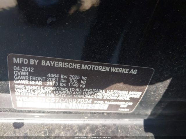 2012 BMW 328I WBA3C1C57CA697034 Photo 8