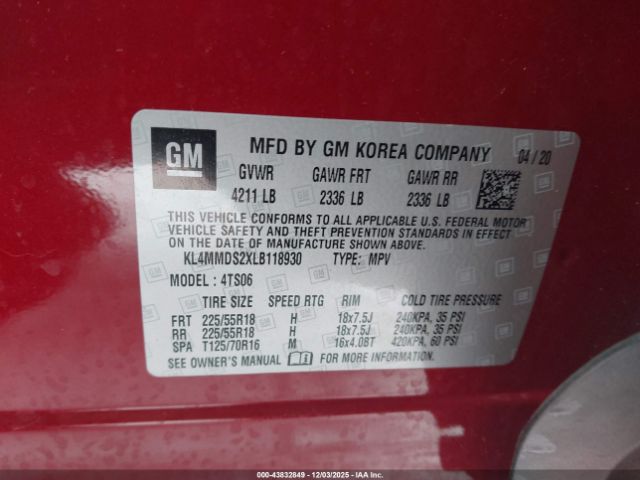 2020 BUICK ENCORE GX KL4MMDS2XLB118930 Photo 8