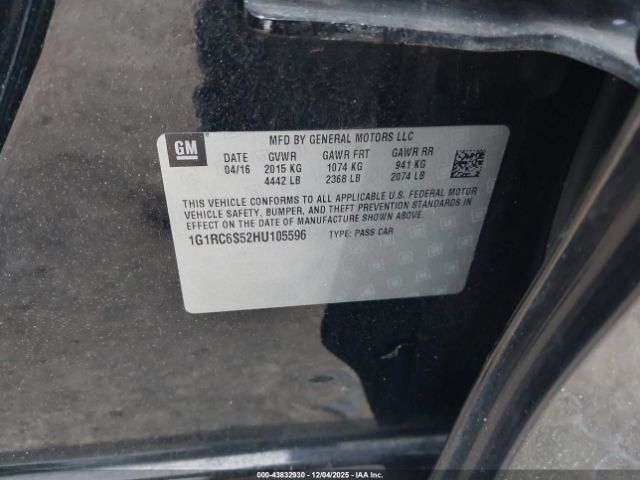 2017 CHEVROLET VOLT 1G1RC6S52HU105596 Photo 8
