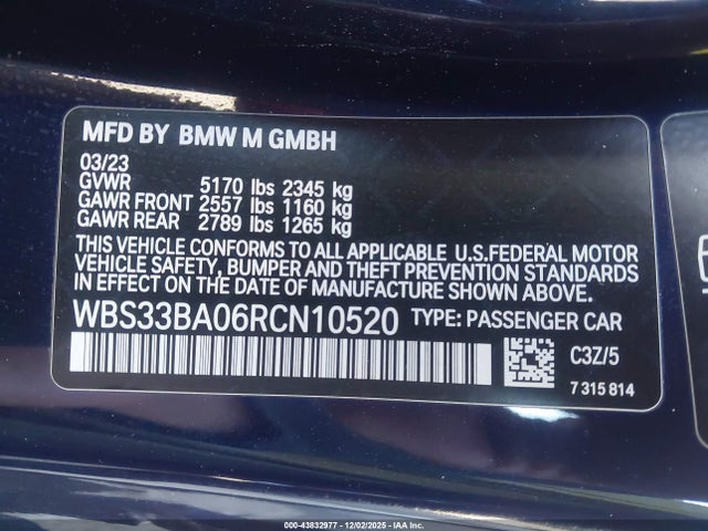 BMW M4 Competition Xdrive 2024 WBS33BA06RCN10520 Image 9