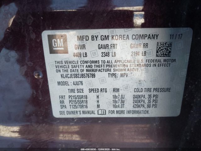 2018 BUICK ENCORE KL4CJESB2JB576789 Photo 8