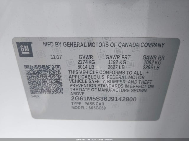 2018 CADILLAC XTS 2G61M5S36J9142800 Photo 8