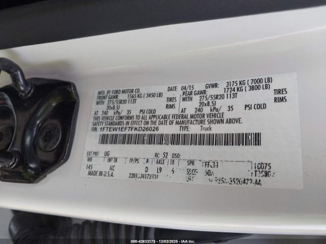 2015 FORD F-150 1FTEW1EF7FKD26026 Photo 8