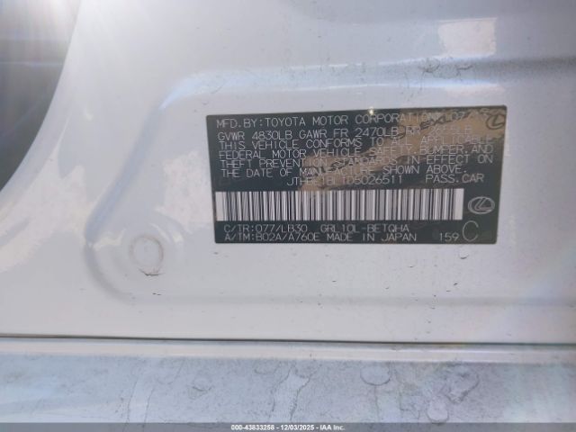 2013 LEXUS GS 350 JTHBE1BL1D5026511 Photo 8