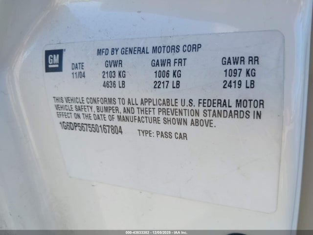 2005 CADILLAC CTS 1G6DP567550167804 Photo 8