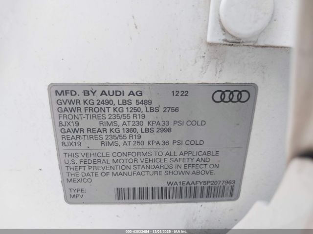 2023 AUDI Q5 WA1EAAFY5P2077963 Photo 8