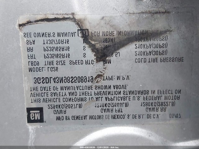 2008 SATURN VUE 3GSDL43N98S508919 Photo 8