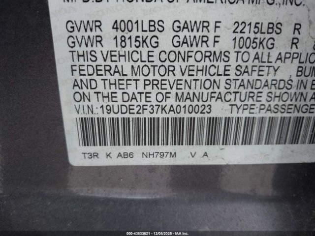 2019 ACURA ILX 19UDE2F37KA010023 Photo 8