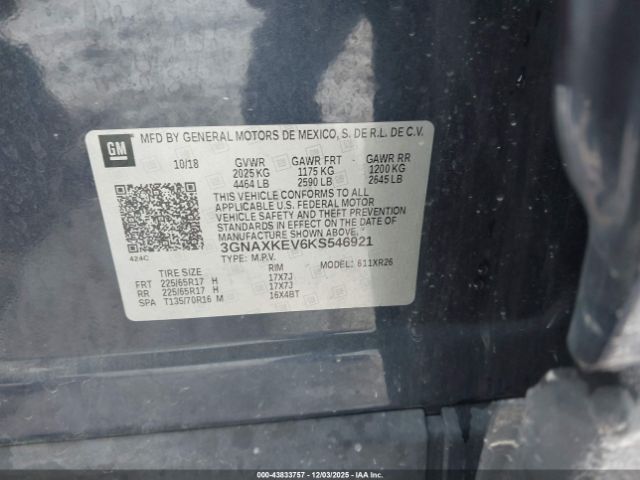 2019 CHEVROLET EQUINOX 3GNAXKEV6KS546921 Photo 8