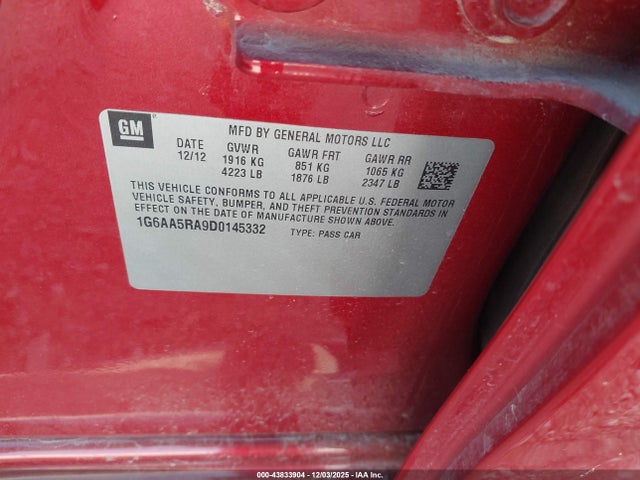 2013 CADILLAC ATS 1G6AA5RA9D0145332 Photo 8