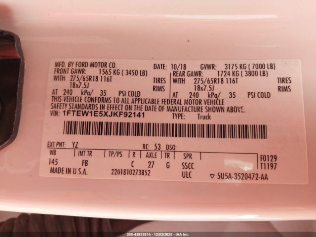 2018 FORD F-150 1FTEW1E5XJKF92141 Photo 8