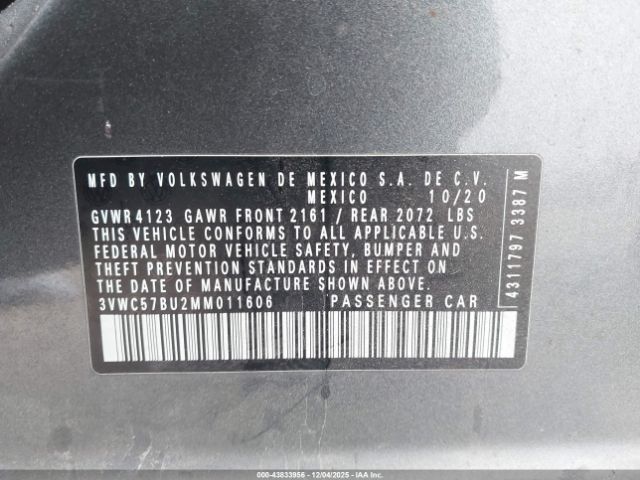 2021 VOLKSWAGEN JETTA 3VWC57BU2MM011606 Photo 8