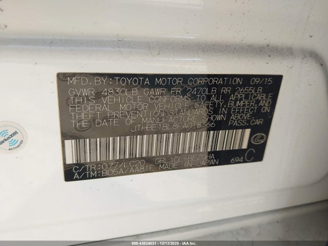 2015 LEXUS GS 350 JTHBE1BL8FA018366 Photo 8