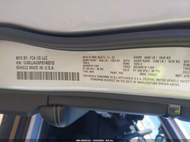 2023 JEEP GRAND CHEROKEE L 1C4RJJAG6P8740315 Photo 8