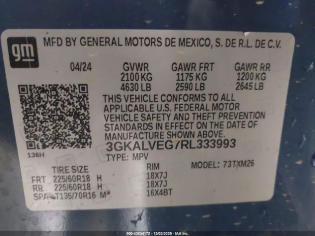 2024 GMC TERRAIN 3GKALVEG7RL333993 Photo 8