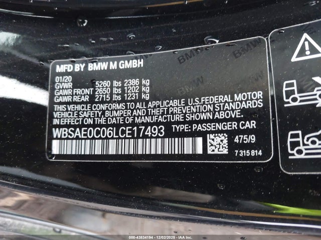 2020 BMW M8 WBSAE0C06LCE17493 Photo 8